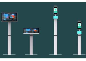 Safe Temperature Measurement kiosk face recognition RFID card reader Machine for access control system MIPS software