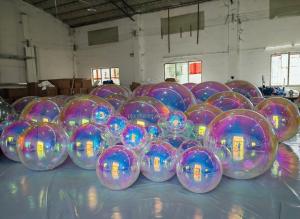 Quality Double Layer PVC Giant Mirror Ball Inflatable Sphere Balloons Mirror Balls For Sale for sale