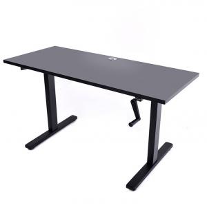China Custom Children's Black Wooden Furniture Adjustable Height Study Table for Home Office on sale