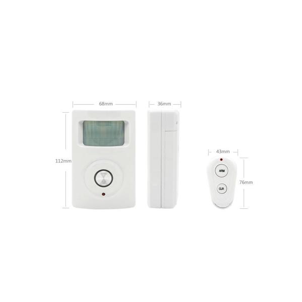 Smart Wireless PIR Motion Sensor Wall or Stand Alarm with Wireless Remote CX802