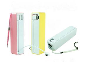 Quality Portable Plastic Power Bank With Charging Line For Various Electronics Devices for sale