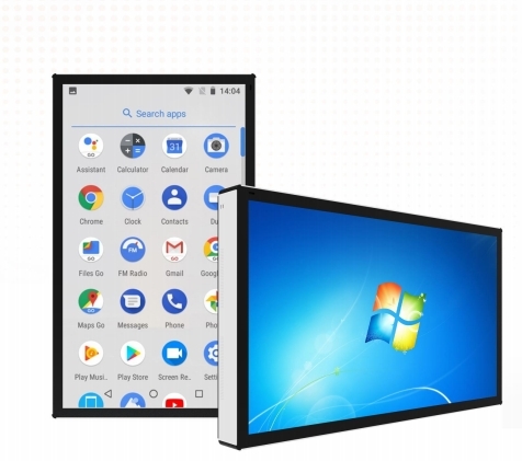 Digital Signage Touch Screen Kiosk 55 Inch Digital Android Standee Infrared PCAP Touch Floor Stand Wall Optional Windows OPS For Supermarket Office
