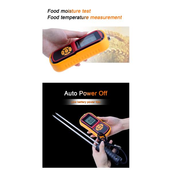Digital Grain Moisture Meter with Measuring Probe Portable LCD Hygrometer Humidity Tester for Corn Wheat Rice Bean