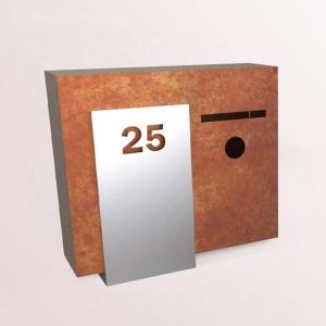 Quality Outdoor Key Lock Wall Mounted Corten Steel Letter Box Mailbox for sale
