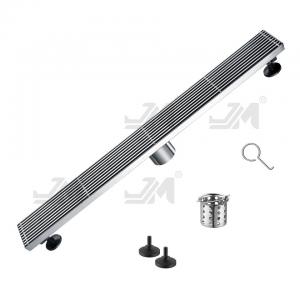 Quality 24 Inches Linear Shower Floor Drain With Removable Bars Pattern Grate for sale