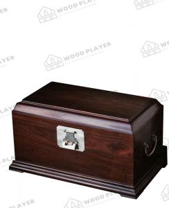 China Polished Woodwork Arts And Crafts Rectangle Custom Small Wooden Box With Hinged Lid on sale