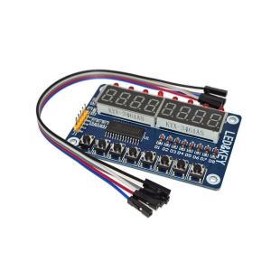 China Factory Outlet DC 12V 8-Bit Digital LED Tube Arduino Sensor Module 8-Bit TM1638 Module Key Display on sale