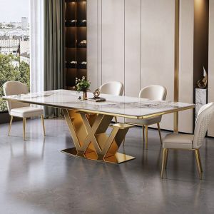 Buy cheap Stainless Steel Marble Hotel Square Dining Room Table SEDIA Furniture from wholesalers
