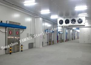 China Commercial PU Sandwich Cold Room Panel Walk In Freezer For Meat And Fish Storage on sale