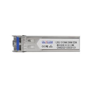 China 1000Base-LX 1.25G SFP Transceiver 1310nm Dual LC Connector 20KM Single Mode DDM on sale