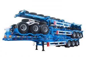 China Blue 3 Axles 40ft Skeleton Container Semi Trailer BPM Suspension on sale