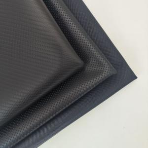Quality Bi Stretch PVC Leather For Car Seat Cover Resilient Black Color for sale