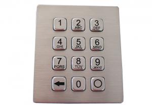 Quality 12 Keys Metal Numeric Keypad 4x3 Door Entry Programmable Dot Matrix Interface for sale