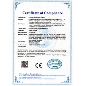 Dongguan Saide Electromechanical Equipment Co., Ltd. Certifications