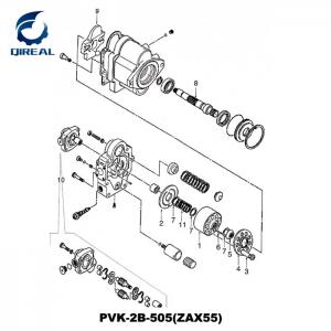 China PVK-2B-505 Hydraulic Pump Repair Kits Piston Pump Parts For ZX55 Excavator on sale