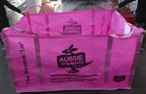 China Pink  2500kg 4 Yard Green Recycling Bags Fully Loop Ton Bag Skip on sale