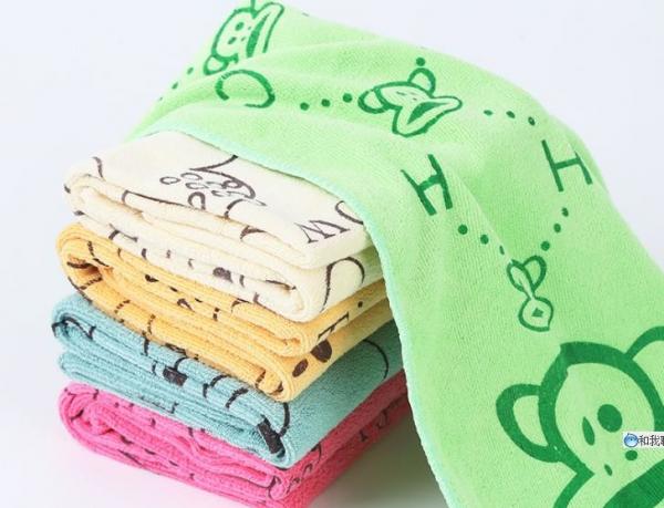 Buy Children Custom Kitchen Tea Towels / Microfiber Face Towel With Cartoon Design at wholesale prices
