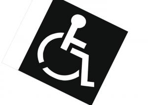 Quality Wheelchair Handicap Symbol PVC Stencil Flexible And Sturdy Reusable Long Service Life for sale