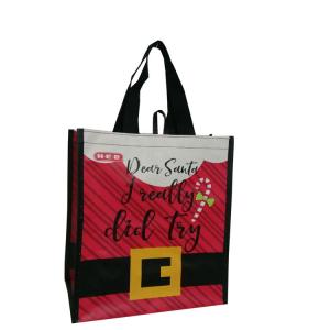 Quality 30cmPP Reusable Shopping Tote Bag Red Wine Gift Bags Reusable Tote Bags With Logo for sale