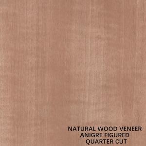 Quality Figured Anegre Quarter Cut Wood Veneer Straight Uniform Color For Musical Instruments for sale