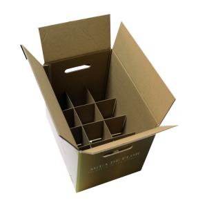 Quality Heavy Duty Beer Wine Shipping Carton Box With Cardboard Dividers for sale