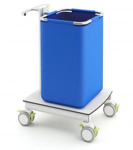 China Compact Laminate 4 Castors 685MM Medical Waste Trolley on sale