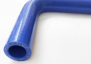 Quality High Temperature Silicone Radiator Hose Cloth Reinforced Wrapping Blue Shiny Smooth Surface for sale