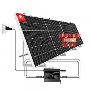 China 1000 Watt 1kw Plug And Play Solar System kit On Grid Home Energy System on sale