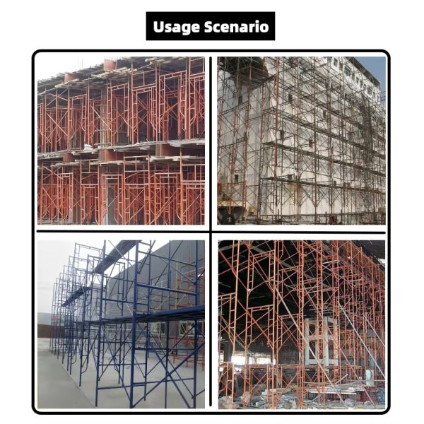 Galvanized Steel Frame Scaffolding with Caster Wheels and Customizable Sizes for Construction