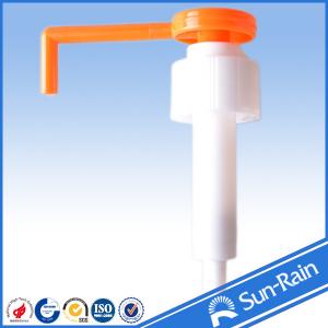 Quality Orange & white long nozzle plastic 28mm lotion pump for medical use for sale
