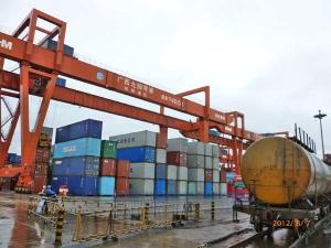 China A6 A7 40 Ton Rail Mounted Gantry Crane Seaport RMG Container Cranes on sale