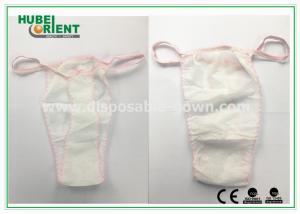 Quality Soft Nonwoven Ladies Disposable T Back Panty for Salons , Tanning Centers and Massages for sale