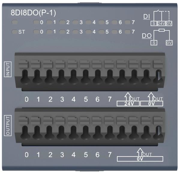 Integrated I/O 8di8do Communication Input Output Modules In PLC Decowell RS
