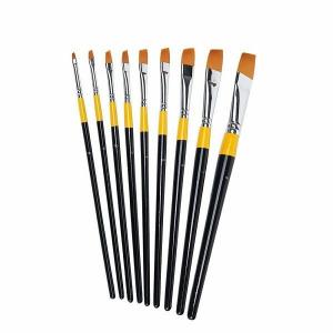 Quality Private Labeling Nylon Hair Acrylic Painting Brush angular Artist Painting Brush Set for sale