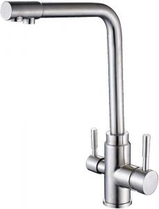 Quality Zinc Alloy Double Handle Water Saving Faucet , Water Tap Faucet Lead Free for sale