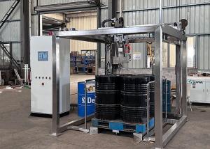 Quality 200L/IBC Visual Positioning Fully Automatic Liquid Pallet Filling Machine With Cognex Camera And U Type Scale for sale