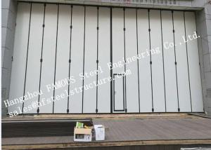 Quality Aluminum Alloy Frame Upper Track Industrial Accordion Doors For Aircraft Hangar for sale