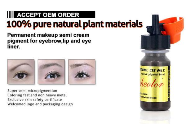 Buy Lush Color Permanent Makeup Ink Pigment Semi Cream 8ml / Bottle Micropigment at wholesale prices