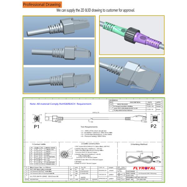 OEM Custom PVC Insulated Wire Harness Cable Assembly with Custom Length and 100% Testing Inspection
