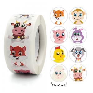 China Animal Cartoon Paper Custom Sticker Labels For Children's Stuff，logo sticker printing on sale