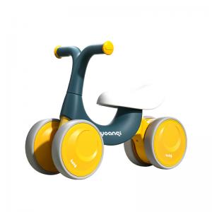 Quality Orange Plastic Baby Walker Balance Car with Silent Roller Skating and Green Design for sale