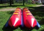 Amazing Inflatable Water Park Inflatable Flying Fish Banana Boat With Two Tubes