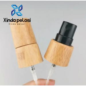 China Mini Perfume Pump Sprayer Wood Shape Stocks Nature Plastic Head Bamboo Spray Pump Mini Mist Spray on sale