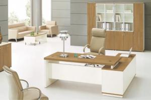 modern wooden office manager desk Foshan furniture in warehouse