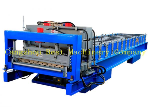 Buy House Roof Glazed Tile Roll Forming Machine , Metal Roof Making Machine at wholesale prices