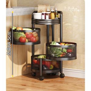 Quality Rotating Round Kitchen Storage Rack Shelf Multifunction 3/4/5 Layers for sale