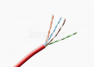 China Blue 24AWG Cat5e UTP Cable , Solid Indoor Ethernet LSZH Cat5e Cable 305 M / Roll on sale