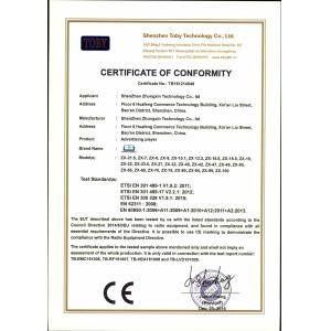 Shenzhen Zhongxin Technology Co., Ltd. Certifications