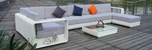 Quality Sectional Outdoor Rattan Sofa Furniture Set  Resin Wicker L Shaped Sofa Bed for sale