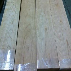 Quality Quarter Cut Cherry Wood Floor Veneer Sheets Fine Straight Crown Grain for sale